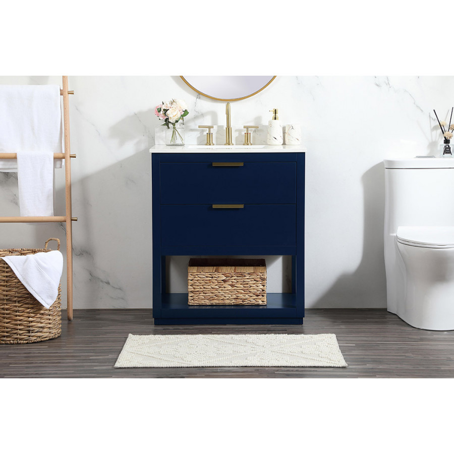 Elegant Bathroom Vanity - Blue (VF19230BL-BS)