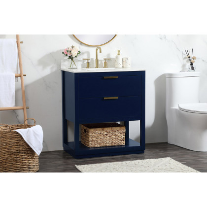 Elegant Bathroom Vanity - Blue (VF19230BL-BS)