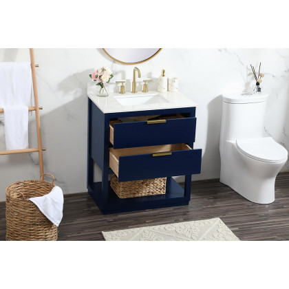 Elegant Bathroom Vanity - Blue (VF19230BL-BS)
