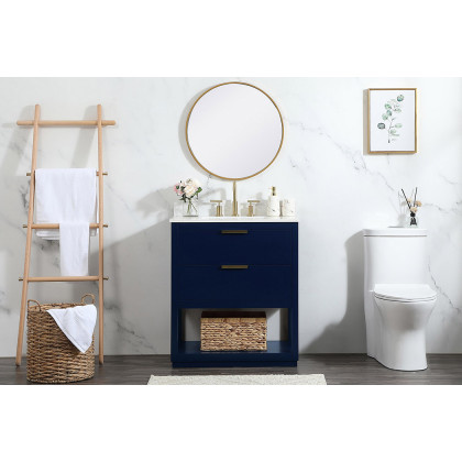 Elegant Bathroom Vanity - Blue (VF19230BL-BS)