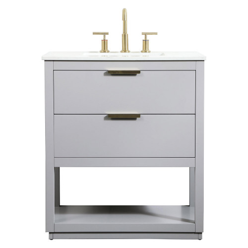 Elegant Bathroom Vanity - Gray (VF19230GR)