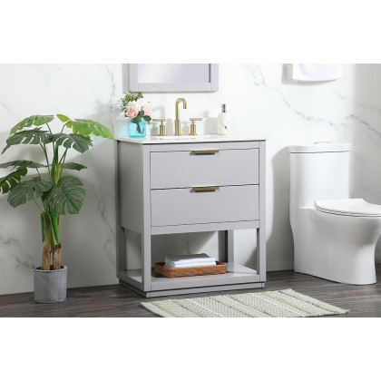Elegant Bathroom Vanity - Gray (VF19230GR-BS)