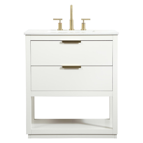 Elegant Bathroom Vanity - White (VF19230WH)