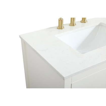Elegant Bathroom Vanity - White (VF19230WH)