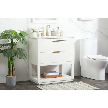 Elegant Bathroom Vanity - White (VF19230WH)