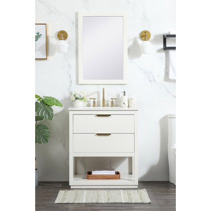 Elegant Bathroom Vanity - White (VF19230WH)
