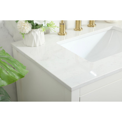 Elegant Bathroom Vanity - White (VF19230WH)