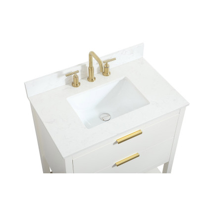 Elegant Bathroom Vanity - White (VF19230WH-BS)