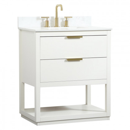 Elegant Bathroom Vanity - White (VF19230WH-BS)