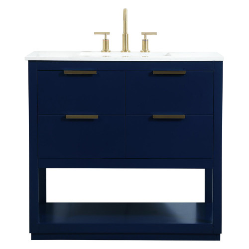 Elegant Bathroom Vanity - Blue (VF19236BL)