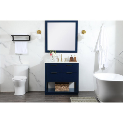 Elegant Bathroom Vanity - Blue (VF19236BL)