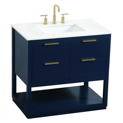 Elegant Bathroom Vanity - Blue (VF19236BL)
