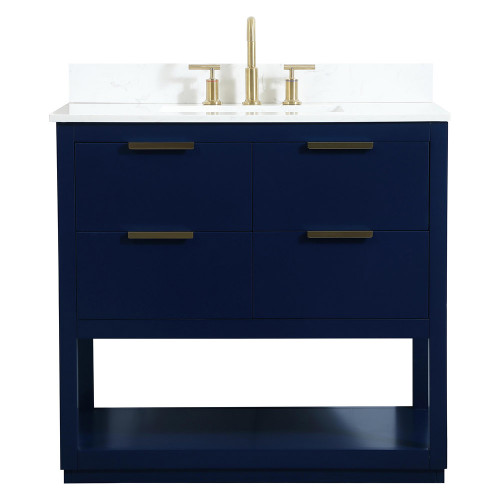 Elegant Bathroom Vanity - Blue (VF19236BL-BS)