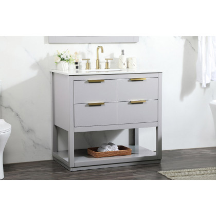 Elegant Bathroom Vanity - Gray (VF19236GR-BS)