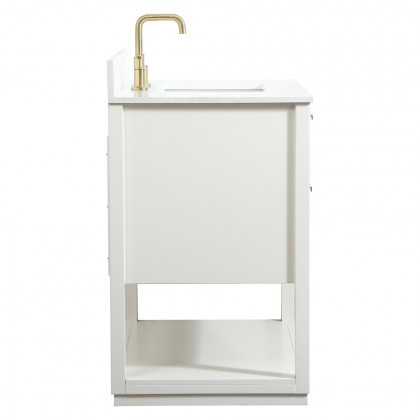 Elegant Bathroom Vanity - White (VF19236WH-BS)