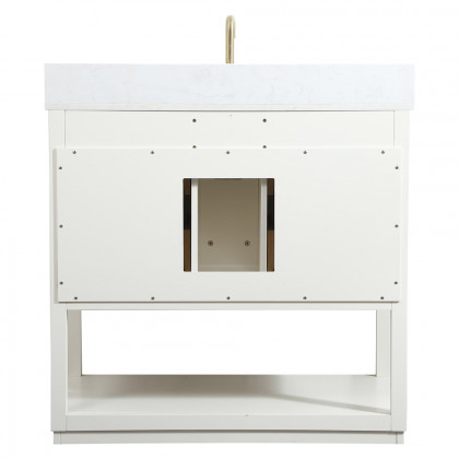 Elegant Bathroom Vanity - White (VF19236WH-BS)