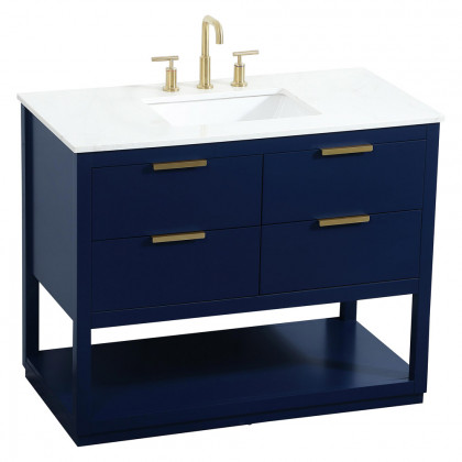 Elegant Bathroom Vanity - Blue (VF19242BL)
