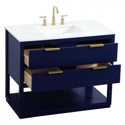 Elegant Bathroom Vanity - Blue (VF19242BL)