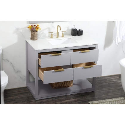Elegant Bathroom Vanity - Gray (VF19242GR)