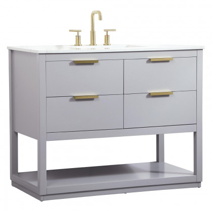 Elegant Bathroom Vanity - Gray (VF19242GR)