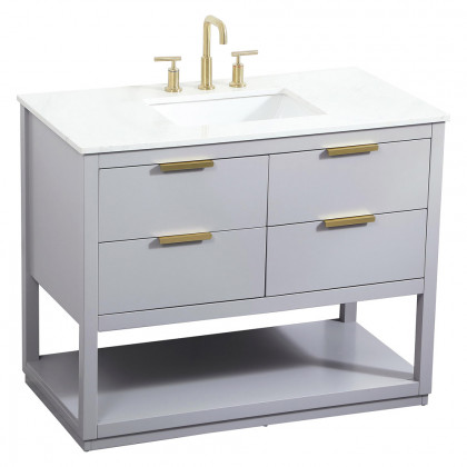 Elegant Bathroom Vanity - Gray (VF19242GR)