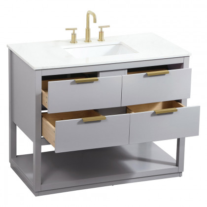 Elegant Bathroom Vanity - Gray (VF19242GR)