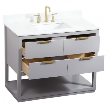 Elegant Bathroom Vanity - Gray (VF19242GR-BS)
