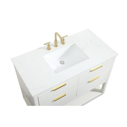 Elegant Bathroom Vanity - White (VF19242WH)