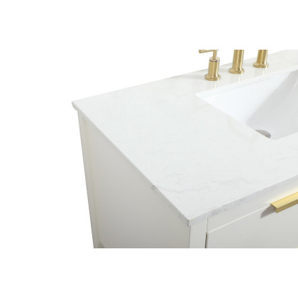 Elegant Bathroom Vanity - White (VF19242WH)
