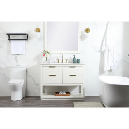 Elegant Bathroom Vanity - White (VF19242WH)