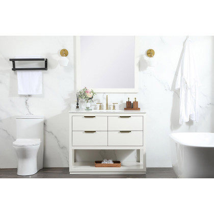 Elegant Bathroom Vanity - White (VF19242WH-BS)