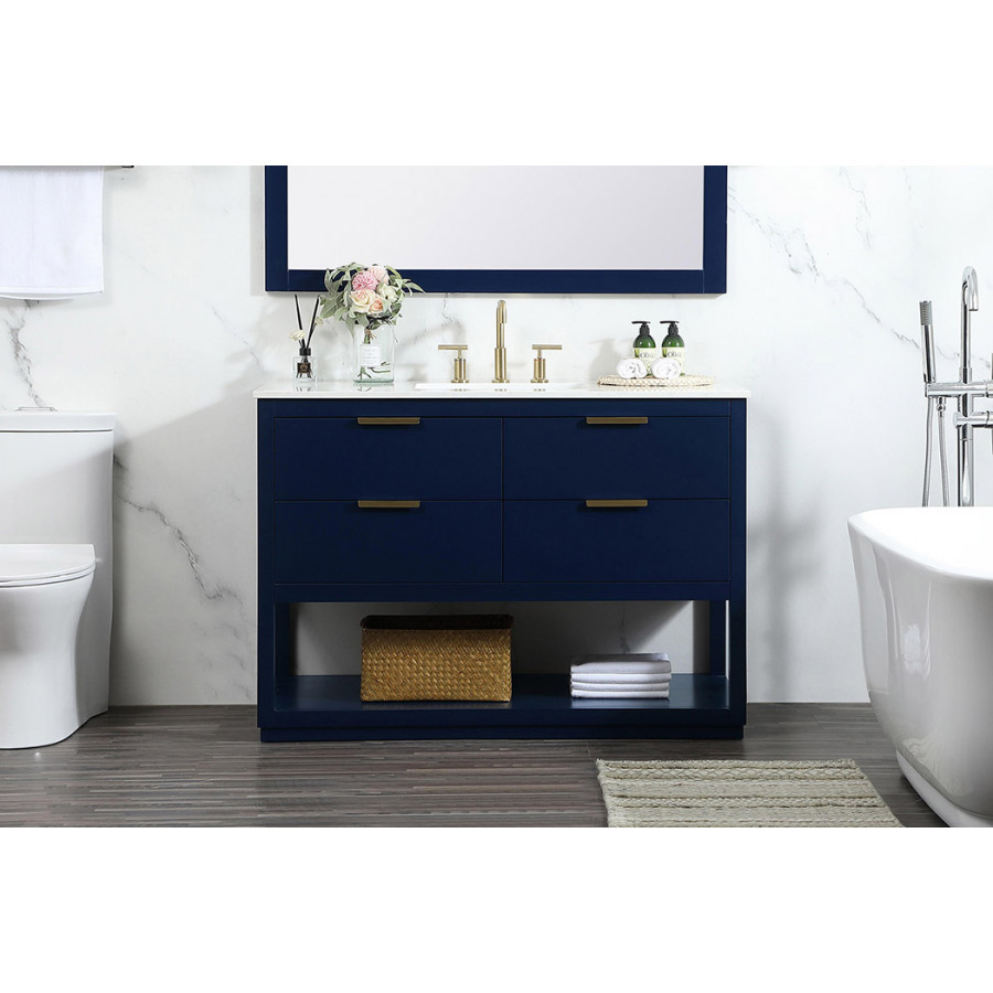 Elegant Bathroom Vanity - Blue (VF19248BL)