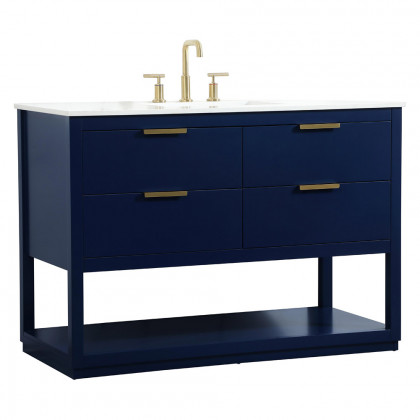 Elegant Bathroom Vanity - Blue (VF19248BL)
