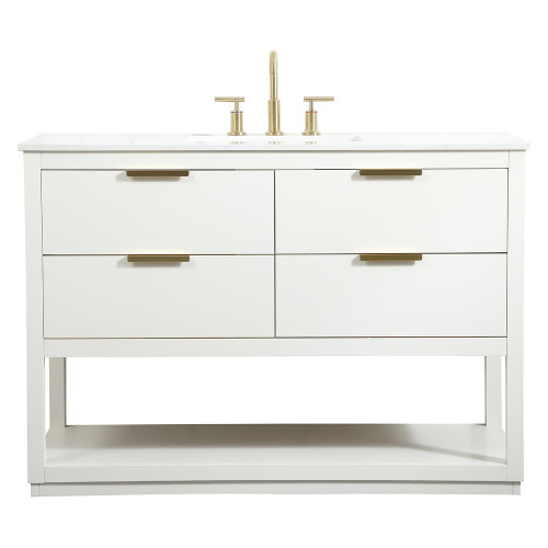 Elegant Bathroom Vanity - White (VF19248WH)