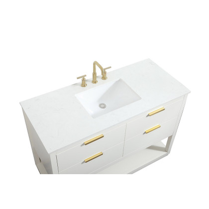 Elegant Bathroom Vanity - White (VF19248WH)