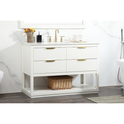 Elegant Bathroom Vanity - White (VF19248WH)