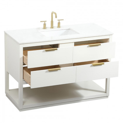 Elegant Bathroom Vanity - White (VF19248WH)