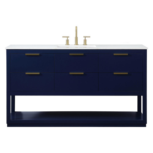 Elegant Bathroom Vanity - Blue (VF19260BL)