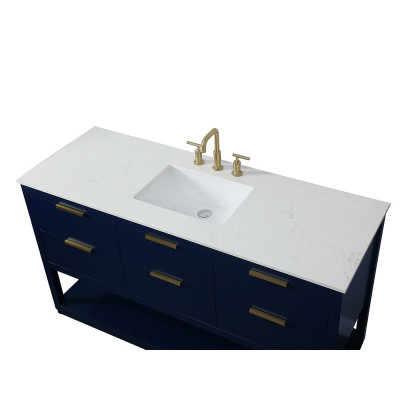 Elegant Bathroom Vanity - Blue (VF19260BL)