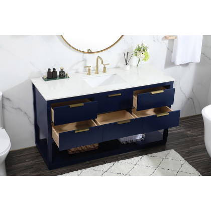 Elegant Bathroom Vanity - Blue (VF19260BL)