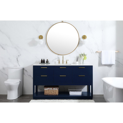 Elegant Bathroom Vanity - Blue (VF19260BL)
