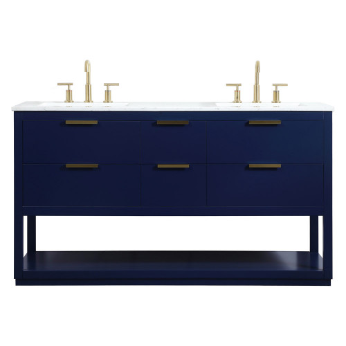 Elegant Bathroom Vanity - Blue (VF19260DBL)