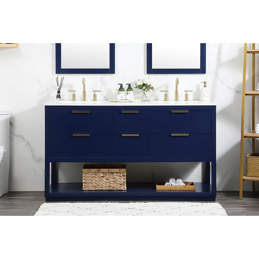 Elegant Bathroom Vanity - Blue (VF19260DBL)