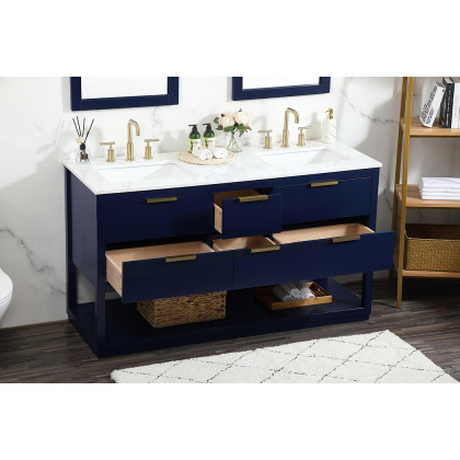 Elegant Bathroom Vanity - Blue (VF19260DBL)