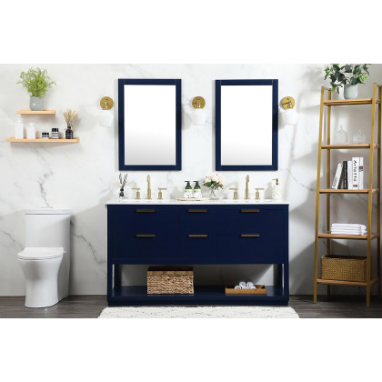 Elegant Bathroom Vanity - Blue (VF19260DBL)
