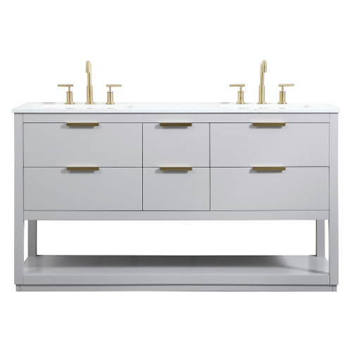 Elegant Bathroom Vanity - Gray (VF19260DGR)
