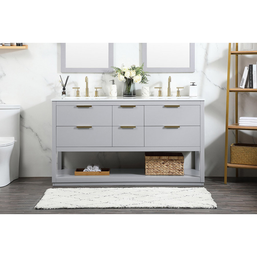 Elegant Bathroom Vanity - Gray (VF19260DGR)