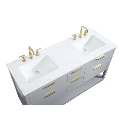 Elegant Bathroom Vanity - Gray (VF19260DGR)