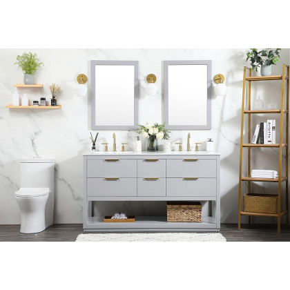 Elegant Bathroom Vanity - Gray (VF19260DGR)