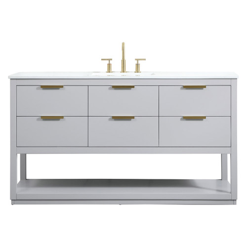 Elegant Bathroom Vanity - Gray (VF19260GR)